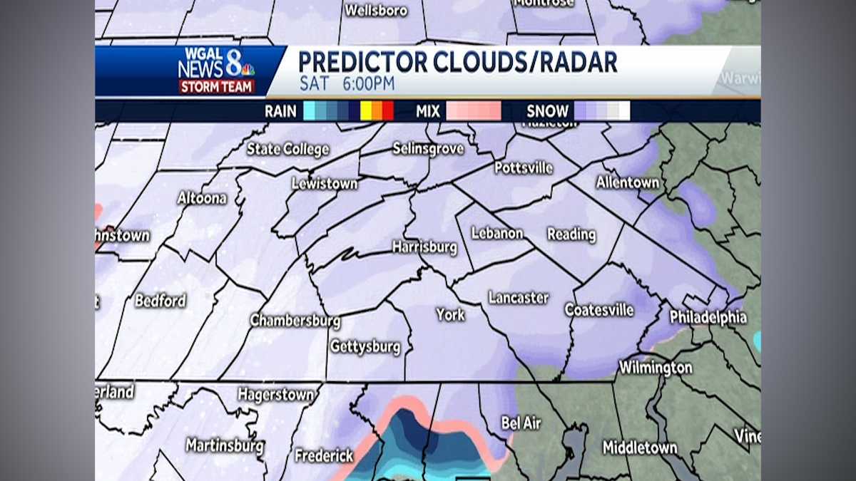 Central Pennsylvania hourbyhour forecast for weekend snow storm