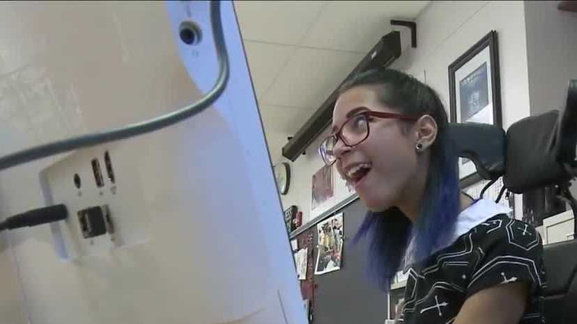 Girl With Cerebral Palsy Uses Technology To Create Art 