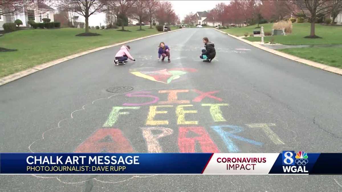 CORONAVIRUS Lancaster County students use chalk art to encourage