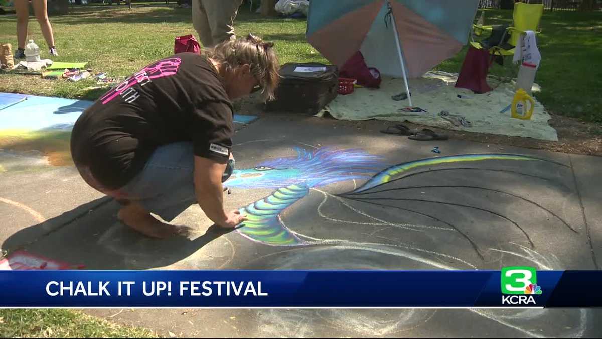 In Sacramento, Chalk It Up event has people looking down