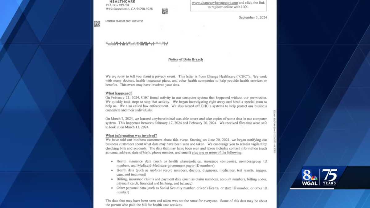 Change Healthcare data breach: What you need to know - WGAL