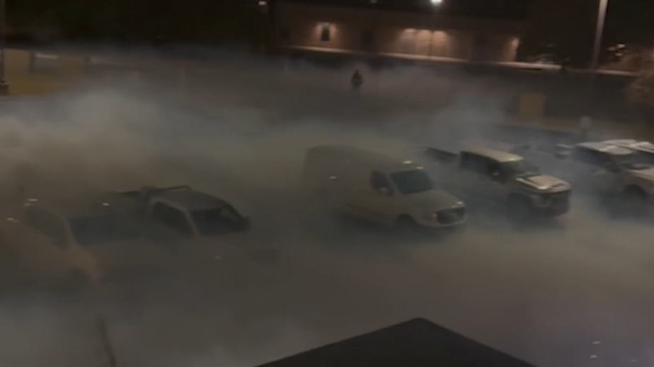 WATCH: Eerie video from inside hotel shows chemical spill in Oklahoma