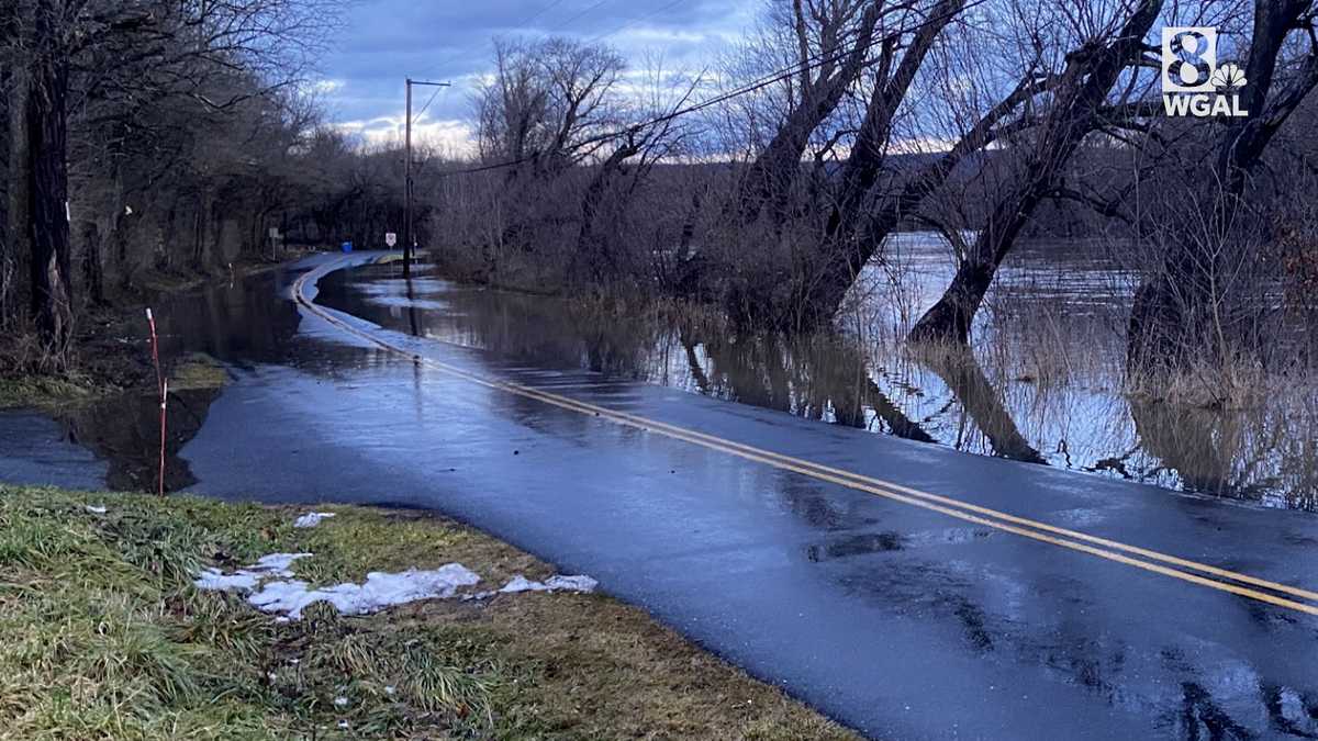 Conodoguinet Creek overruns banks in Cumberland County, PA