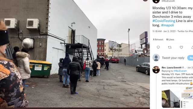 Boston reverend documents hours-long wait in cold for COVID test - Vimarsana News
