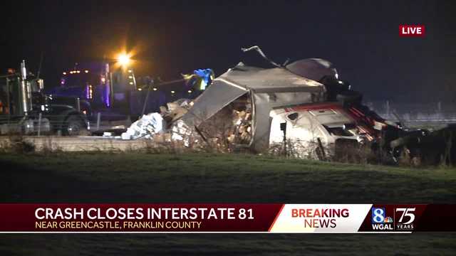 Crash shuts down Interstate 81 in Franklin County, Pa. - Vimarsana News
