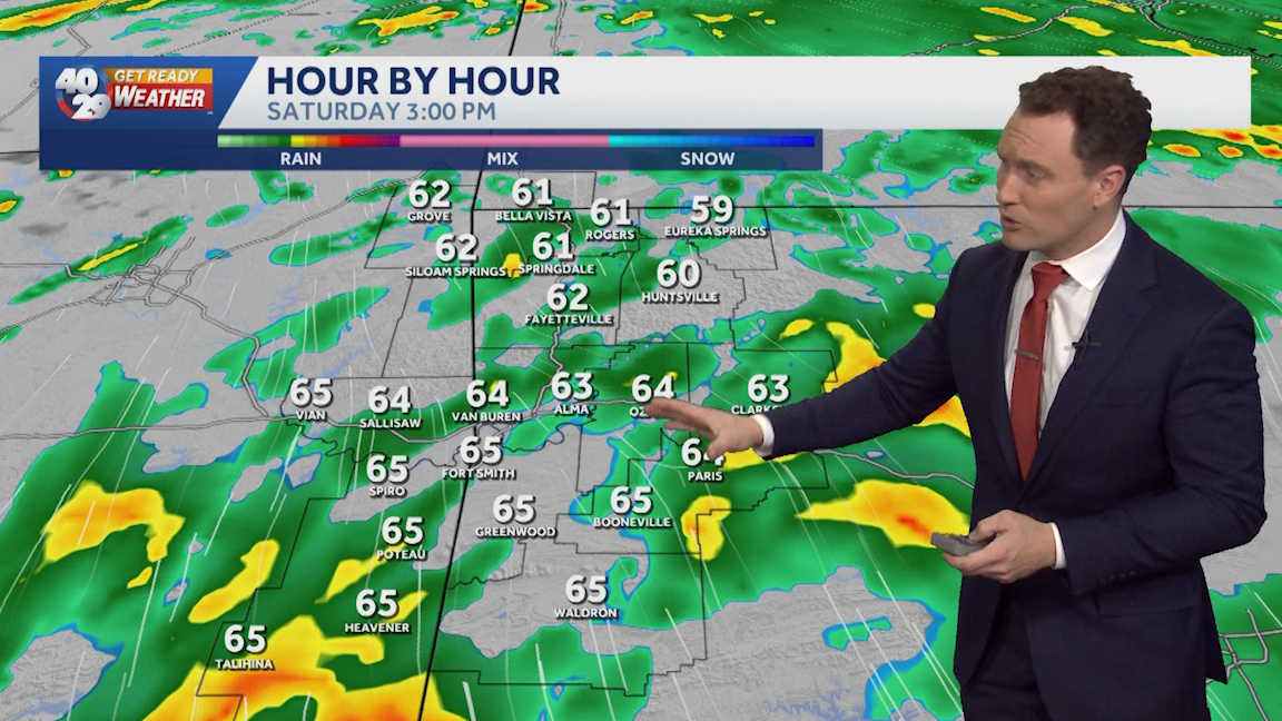 Rain is on the way to Arkansas