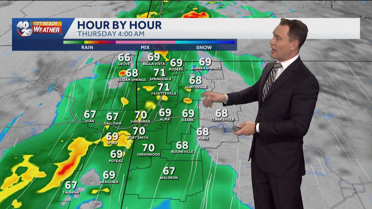 Rain chances move in Wednesday night, Thursday morning