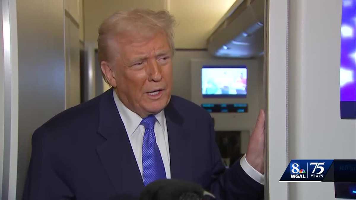 President Donald Trump asked about Lancaster County plane crash