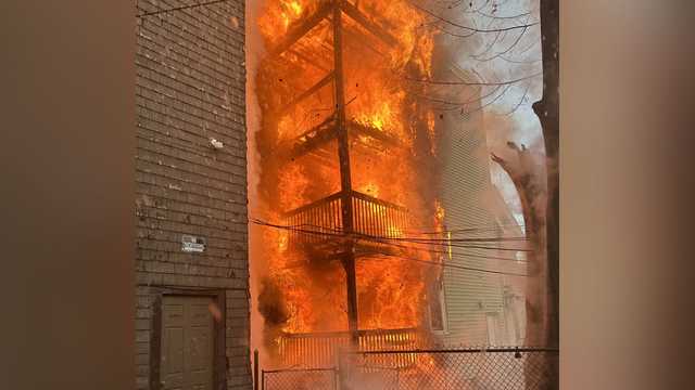 Fire destroys Boston triple-decker, damages nearby homes - Vimarsana News