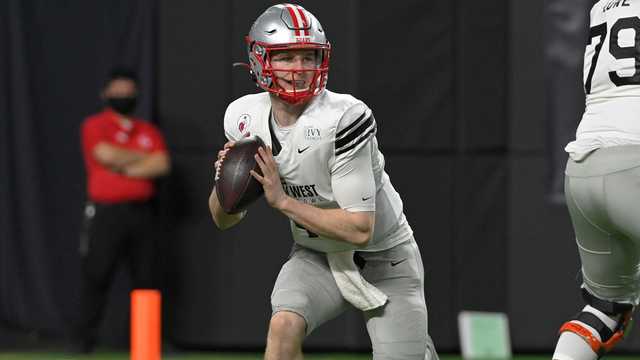 QB prospect EJ Perry, of Mass., speaks with WCVB before NFL draft