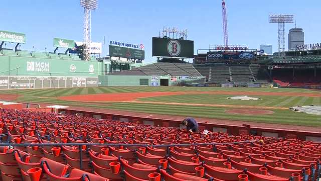 The John Hancock sign in CF at Fenway Park has been removed, after the 30  year partnership expired . : r/baseball