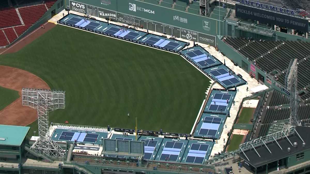 Fenway Park's outfield transformed with pickleball courts