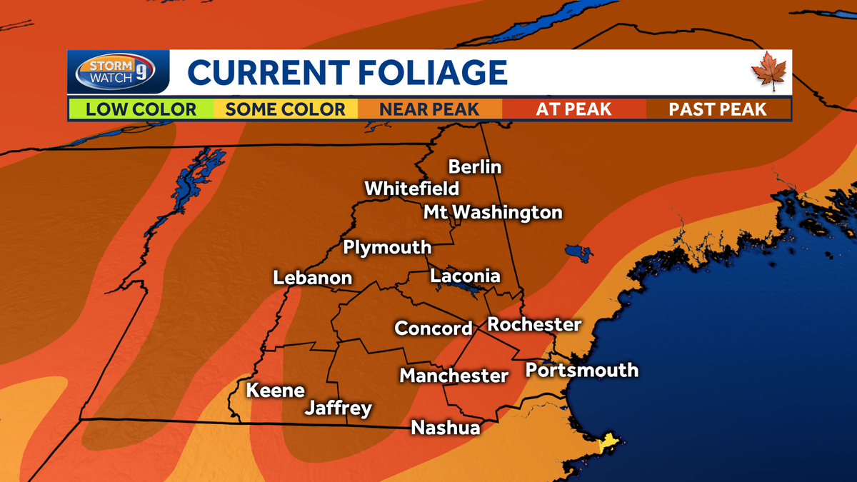 Foliage at or past peak in most of New Hampshire for holiday weekend