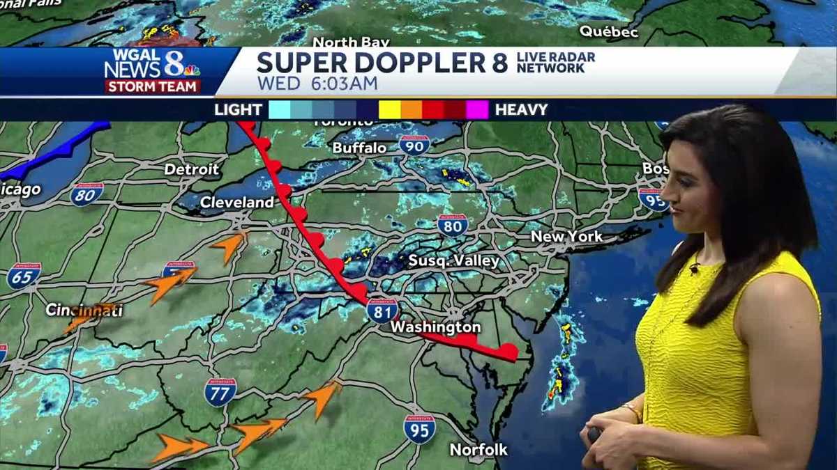 Muggy conditions, rain return; Strong storms possible later