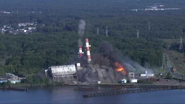 Former C.P. Crane Power Station imploded