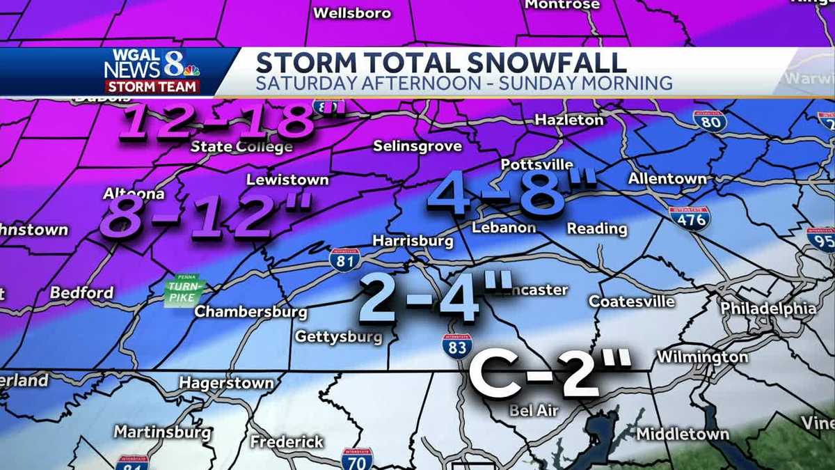 Central Pa. weather Round two of snow on the way