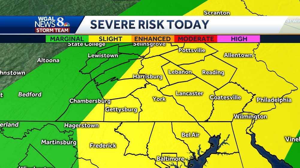 Slight risk of severe weather for much of Susquehanna Valley