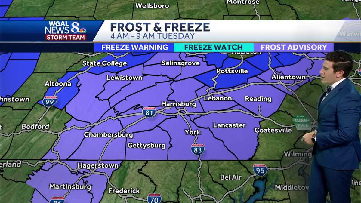 Frost advisory for much of south-central Pa; And there's a chance for ...