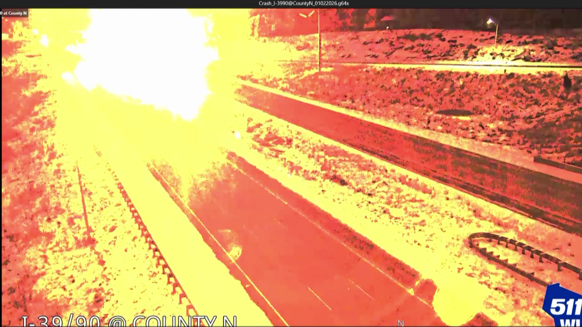 Watch: Massive power flash after semi slams into high-voltage line on Wisconsin interstate