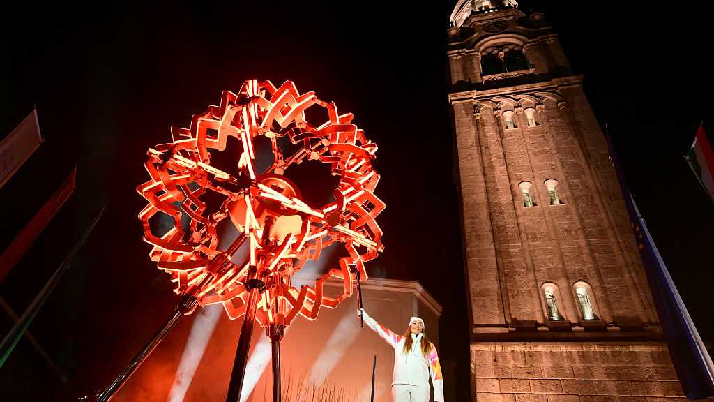 Cortina's Olympic cauldron captivates tourists with stunning light show