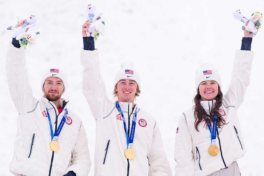 Team USA wins gold in mixed team aerials event at Milan Cortina Olympics