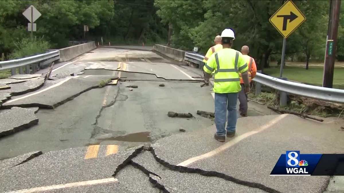 Flooding destroys York County road