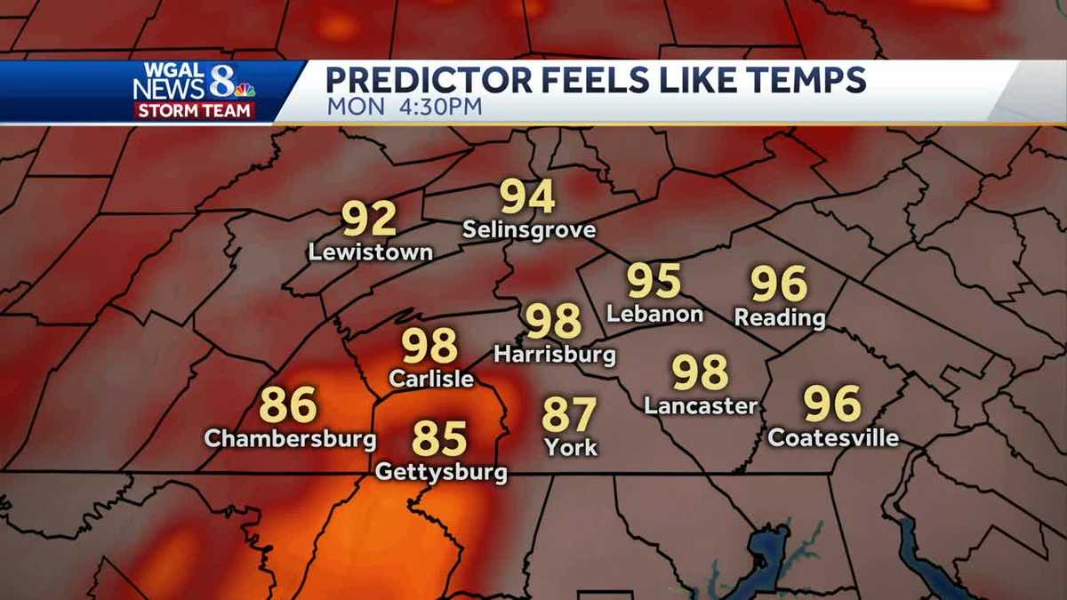 Heat index approaches 100 today