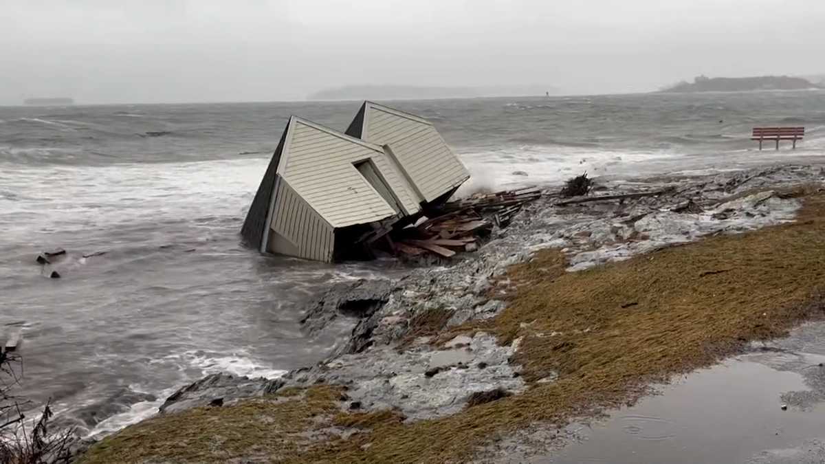 Storm surge leads to historic water levels along Maine coast