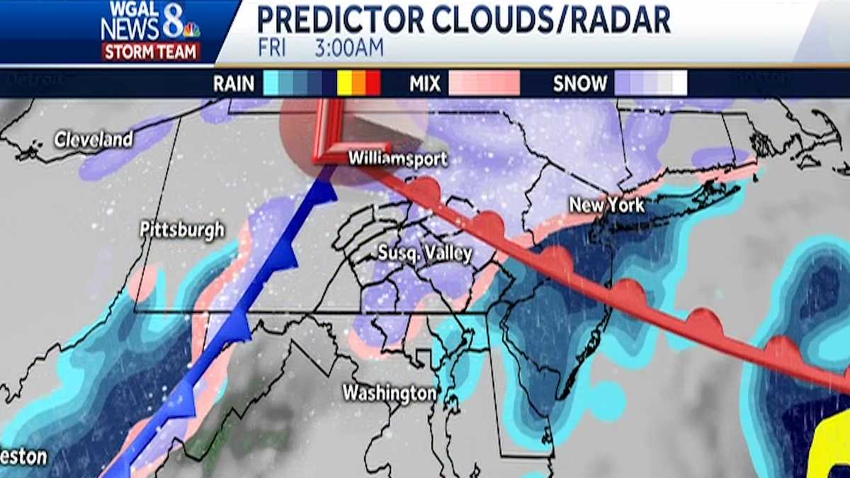 Central Pa. weather Hourbyhour snow projections