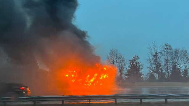 Car carrier fire in Timonium closes northbound lanes of I-83 - Vimarsana News