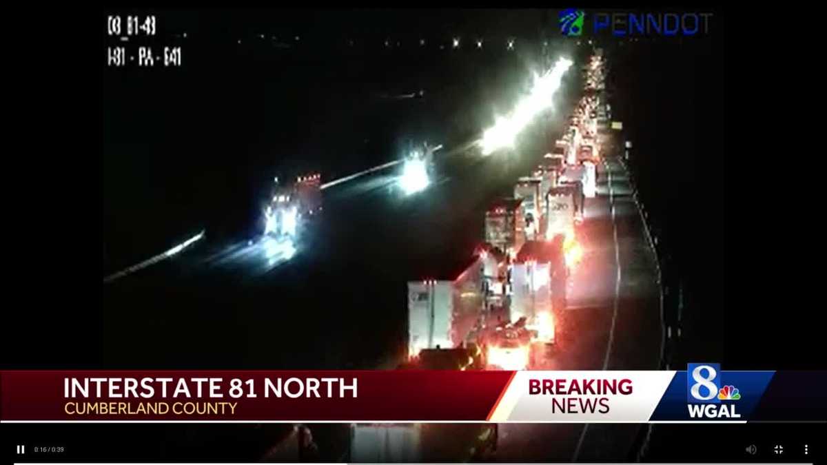 Vehicle fire causes delays on I-81 in Cumberland County, Pa.