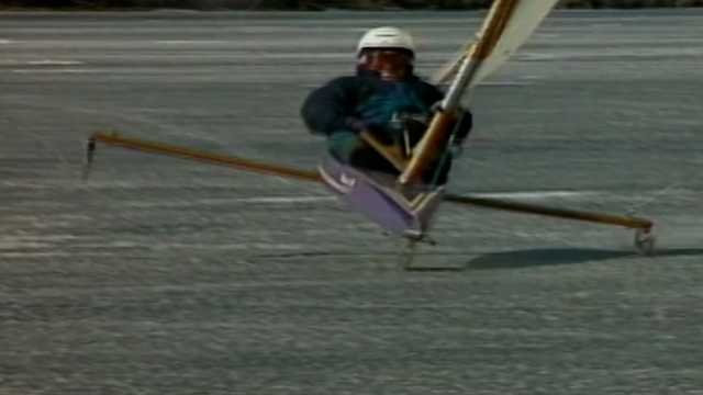 RETRO FIND: Man speeds over ice in retrofitted sailboat - Vimarsana News