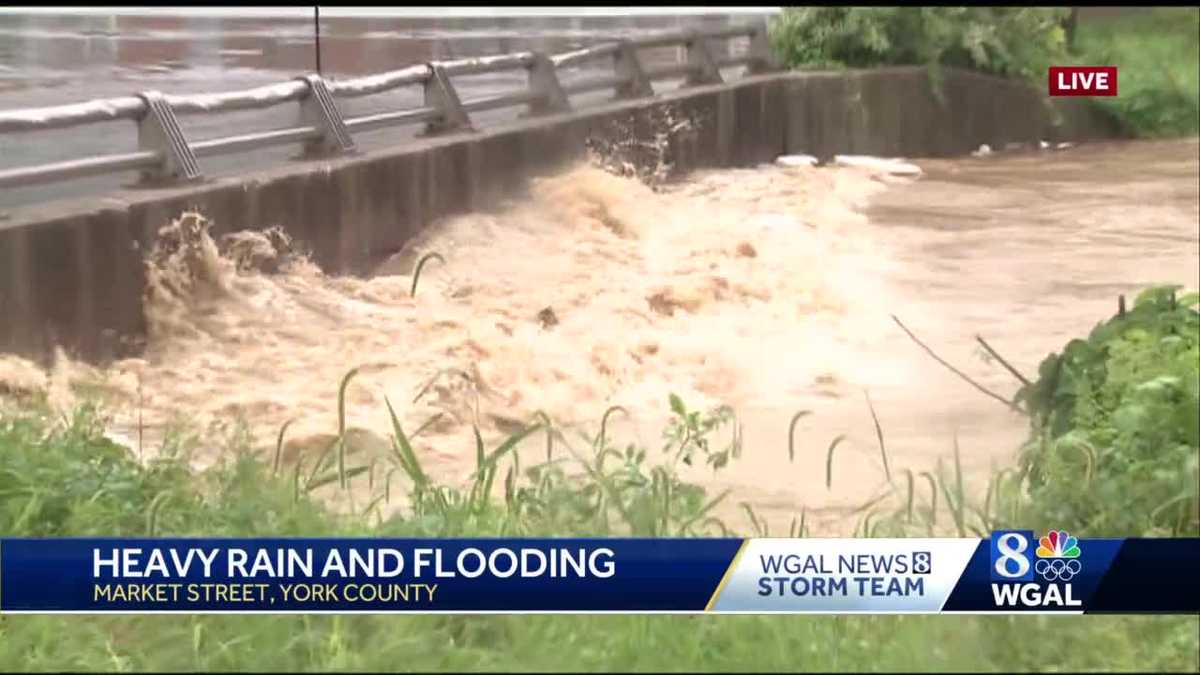 IDA FLOODING shuts down East Market Street in York, Pa.