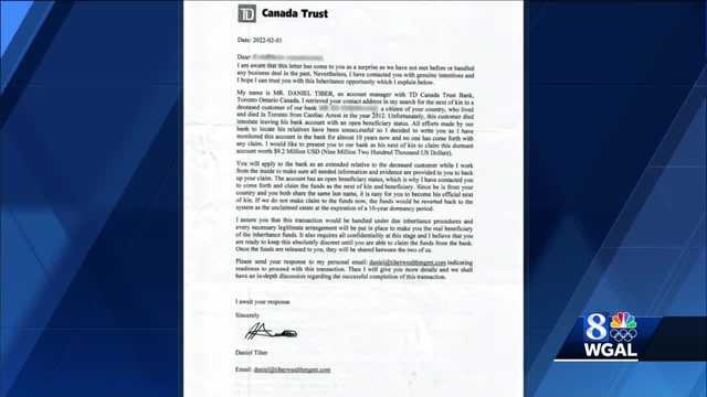 Scam alert: Beware of letter claiming you've inherited millions - Vimarsana News