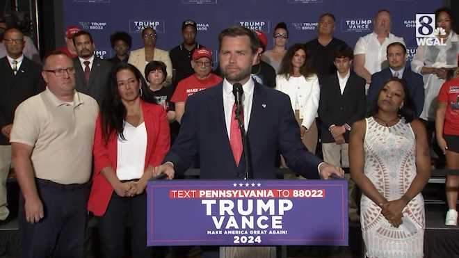 Republican VP nominee JD Vance hosts rally in Philadelphia