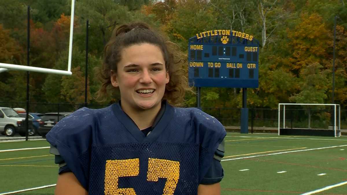 Young woman on Mass. HS football team relishes role in trenches