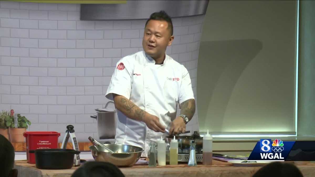 Celebrity chef Jet Tila holds cooking demonstration at Luther Acres