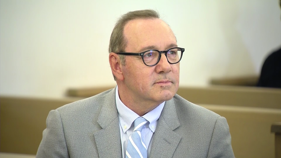 Kevin Spacey at a June 3 hearing in Nantucket court