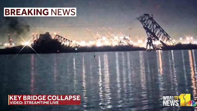 Baltimore bridge collapse caught