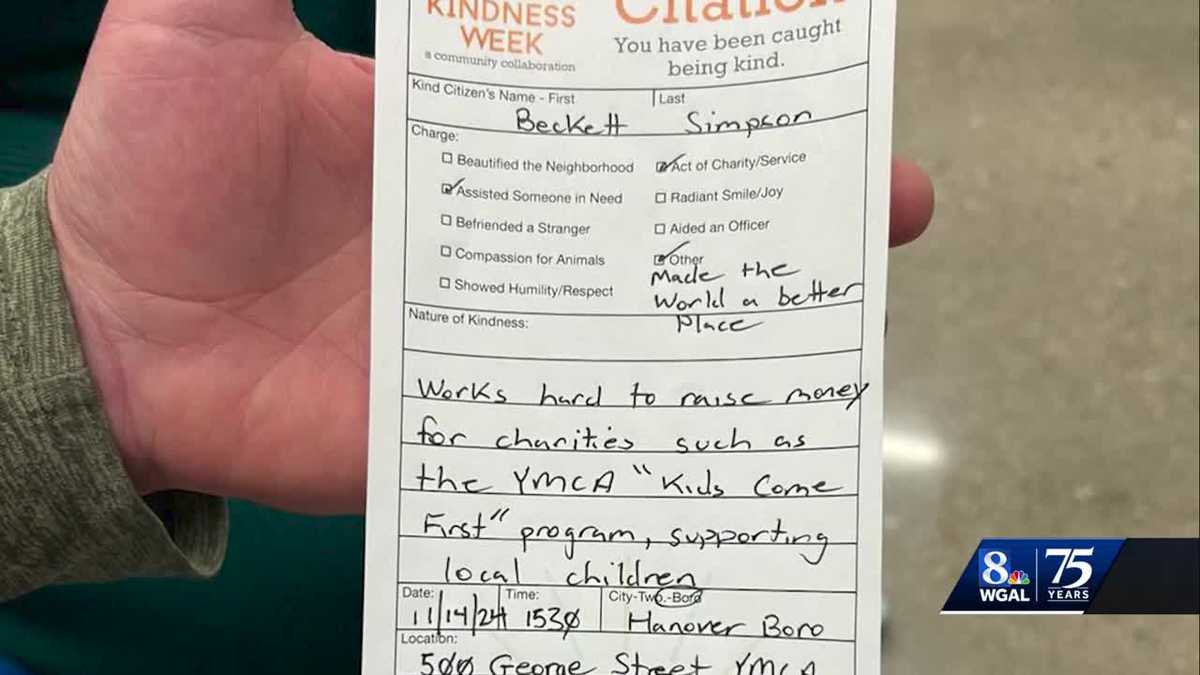 Hanover police issue citations for kindness