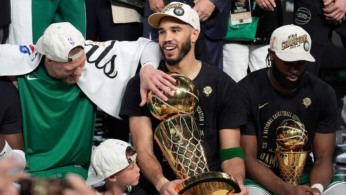 Celtics celebrate NBA title in Miami before Boston championship parade