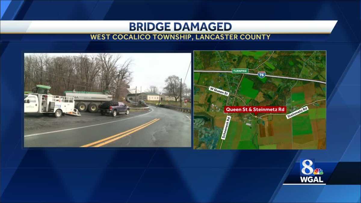 Lancaster County bridge damaged in crash