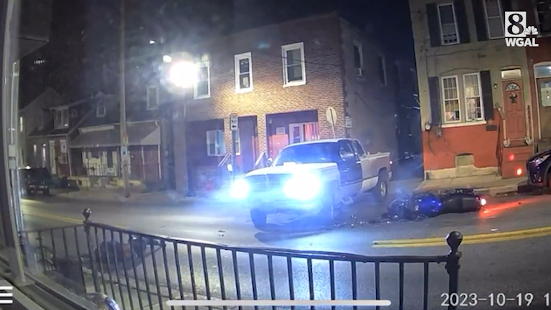 Lancaster police seek pickup driver involved in crash with motorcycle