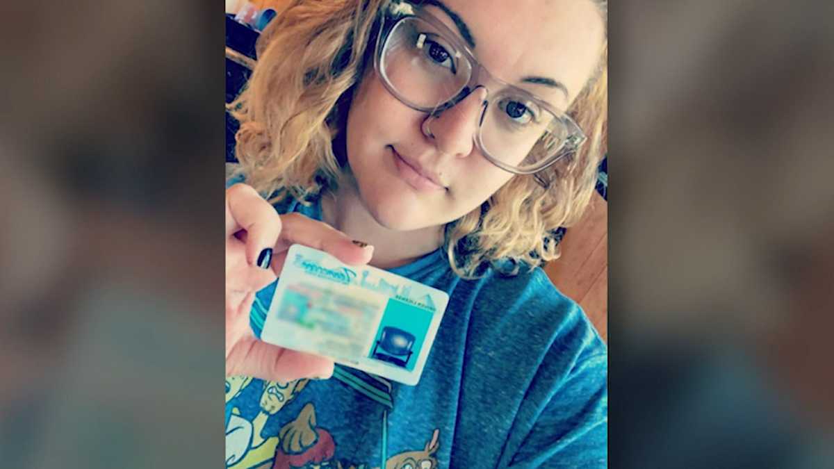 A woman is stunned when her new driver's license came back with a