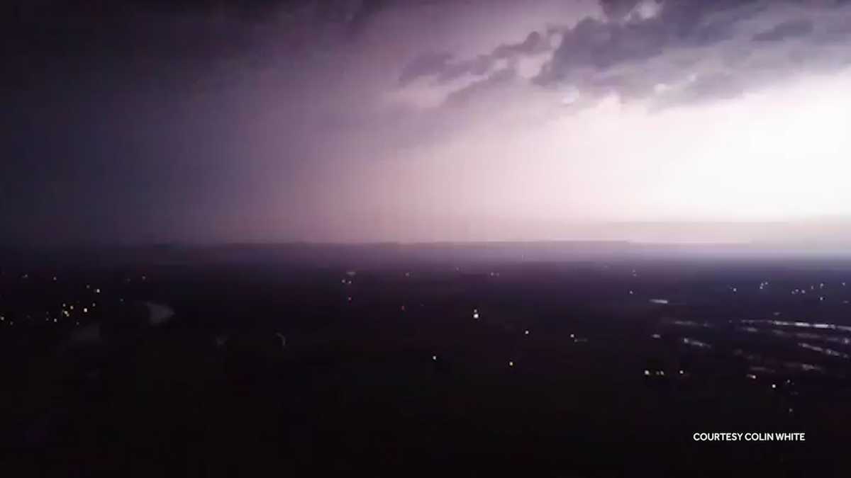 WATCH Drone video of lightning storm in Etowah County, Alabama