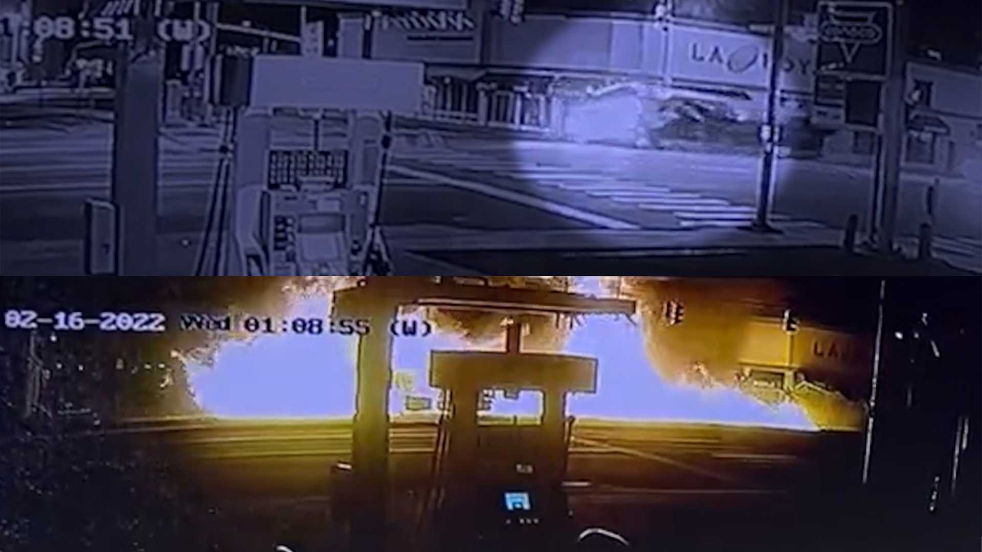 Fiery Crash, Massive Explosion Involving Tanker Truck Caught On Camera