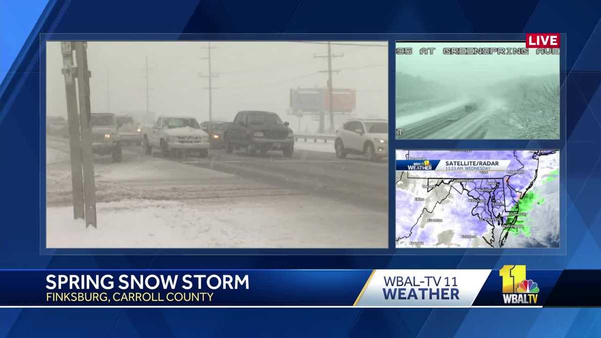 Cars zip through slick roads in Finksburg, accidents reported