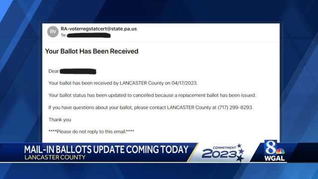 Update expected on mail-in ballot errors in Lancaster County, Pa. - Vimarsana News