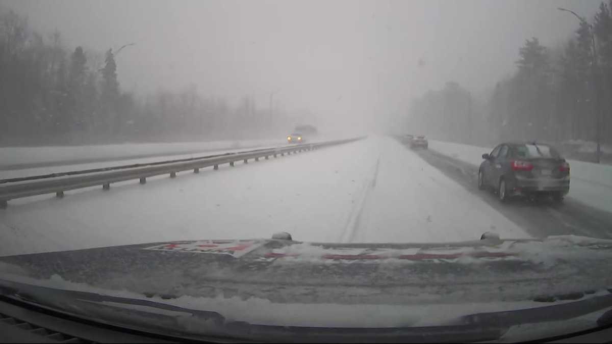 Here's what Maine Turnpike driving conditions looked like Thursday