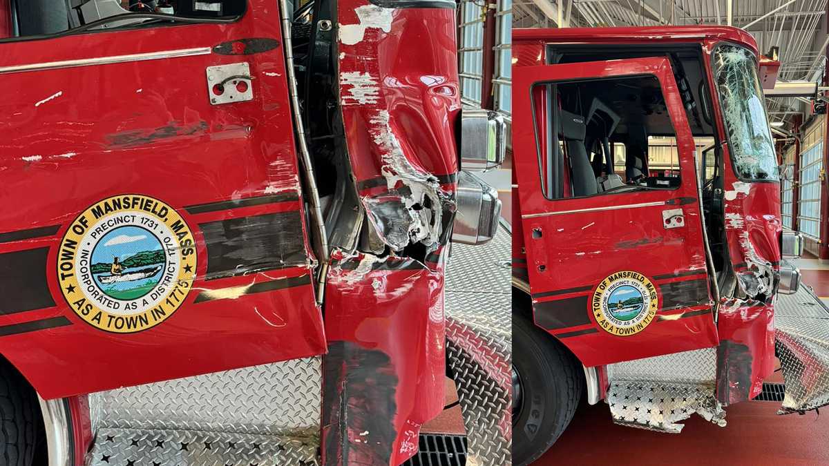 Fire truck seriously damaged in hit-and-run on I-495 – WCVB Boston